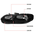 1998-2002 Chevrolet Camaro 4th Gen Factory Style Headlights (Matte Black Housing / Clear Lens)