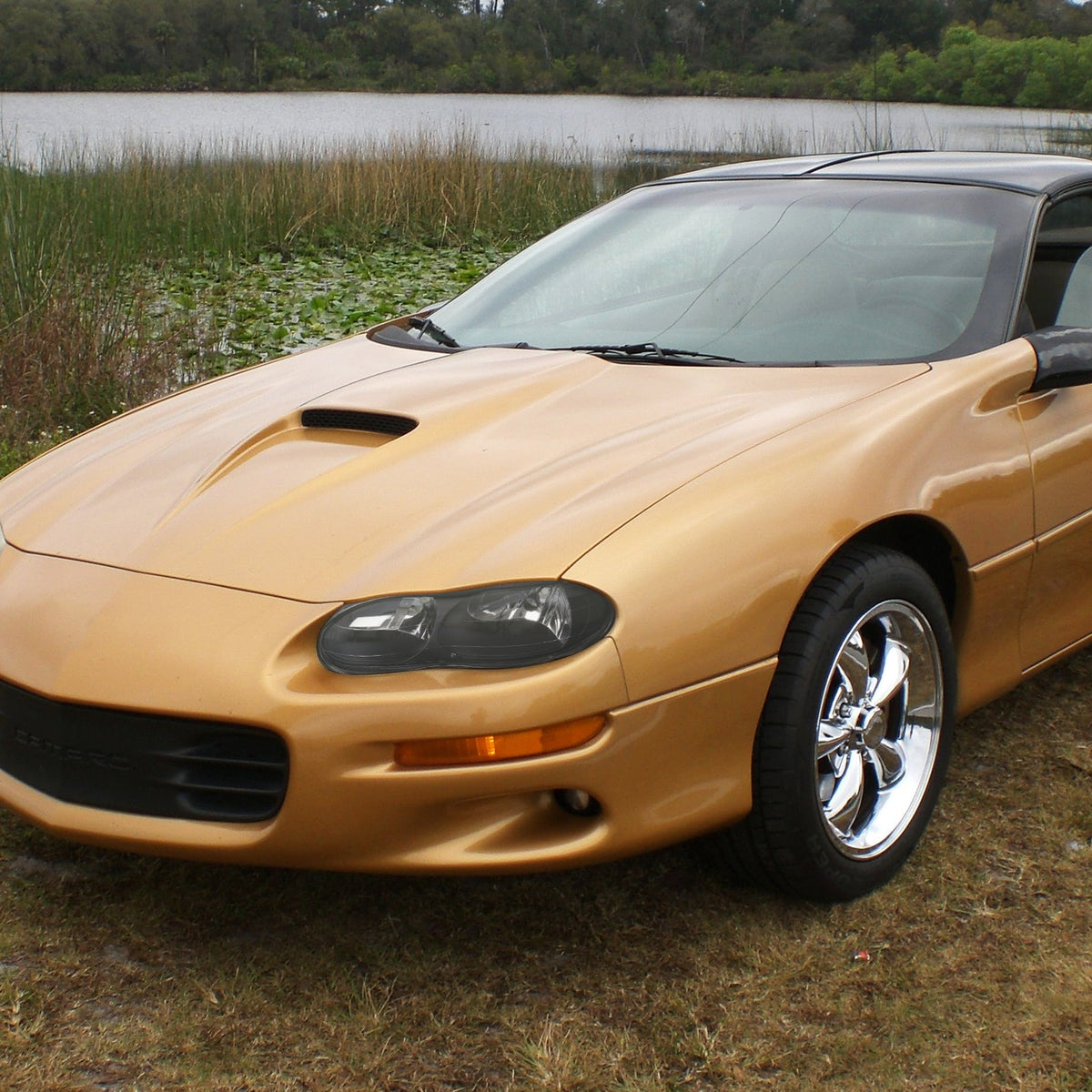 1998-2002 Chevrolet Camaro 4th Gen Factory Style Headlights (Matte Black Housing / Clear Lens)