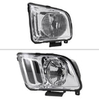 2005-2009 Ford Mustang S197 Factory Style Headlights (Chrome Housing / Clear Lens)