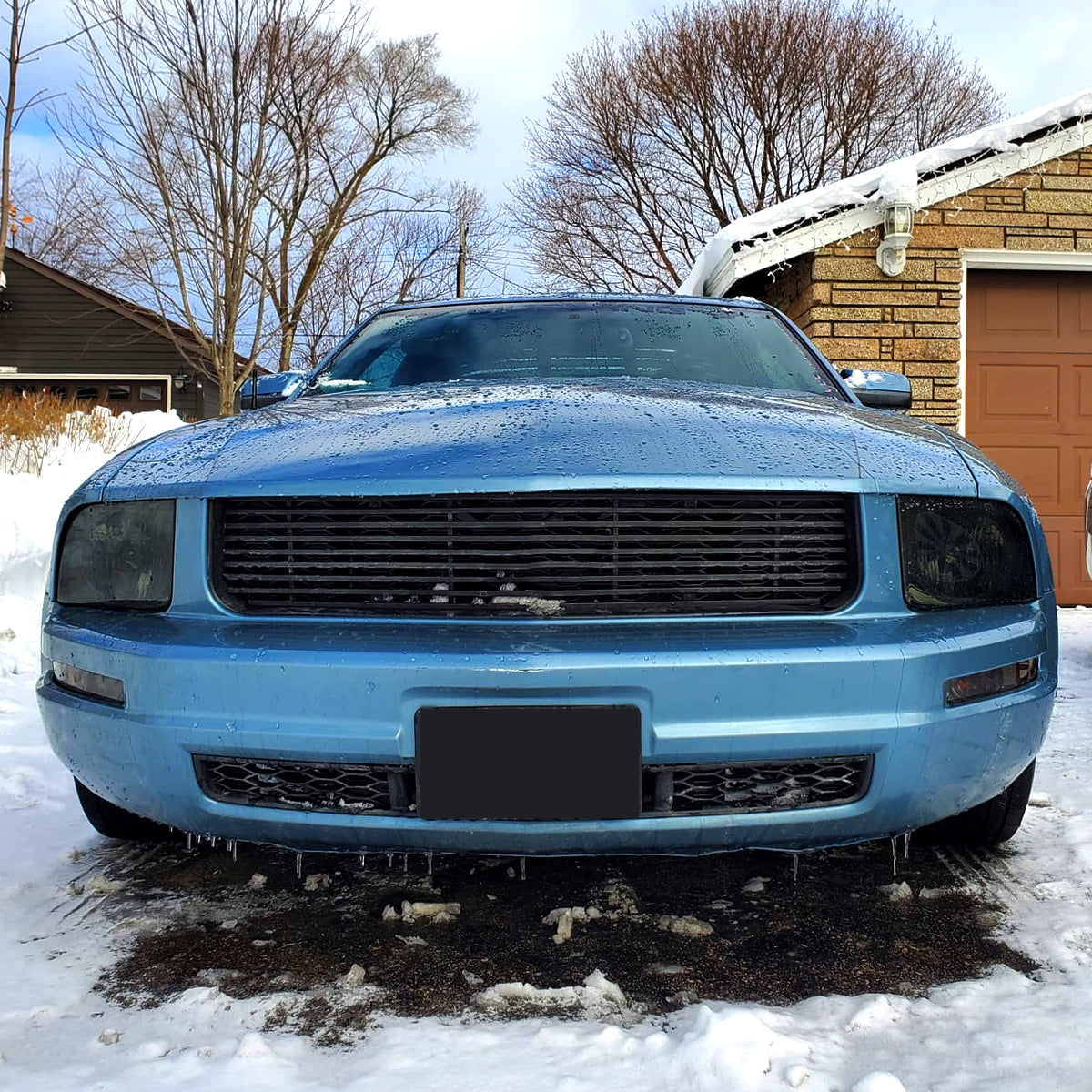2005-2009 Ford Mustang S197 Factory Style Headlights (Chrome Housing / Smoked Lens)