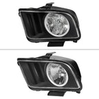 2005-2009 Ford Mustang S197 LED Halo Factory Style Headlights (Matte Black Housing / Clear Lens)