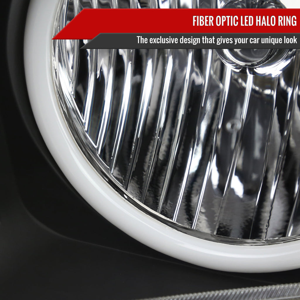 2005-2009 Ford Mustang S197 LED Halo Factory Style Headlights (Matte Black Housing / Clear Lens)