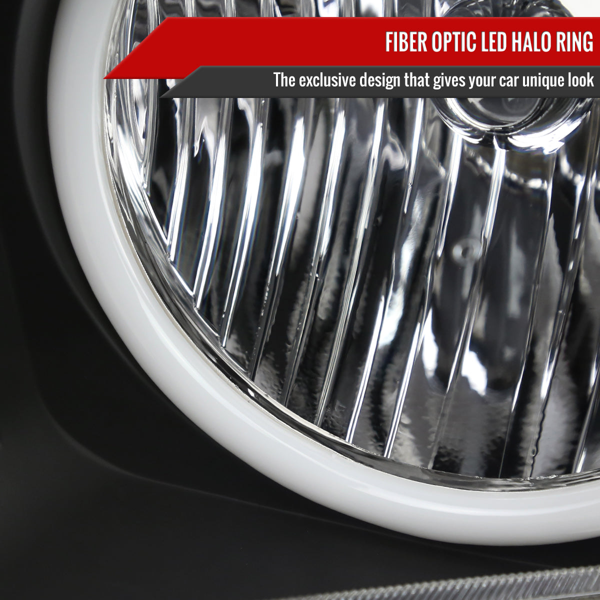2005-2009 Ford Mustang S197 LED Halo Factory Style Headlights (Matte Black Housing / Clear Lens)