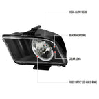 2005-2009 Ford Mustang S197 LED Halo Factory Style Headlights (Matte Black Housing / Clear Lens)