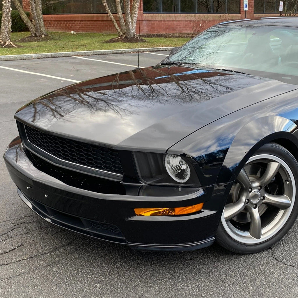 2005-2009 Ford Mustang S197 LED Halo Factory Style Headlights (Matte Black Housing / Clear Lens)