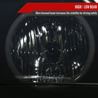 2005-2009 Ford Mustang S197 LED Halo Factory Style Headlights (Matte Black Housing / Smoked Lens)