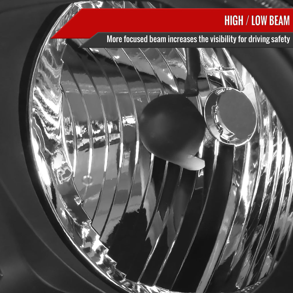 2005-2009 Ford Mustang S197 Factory Style Headlights (Matte Black Housing / Clear Lens)