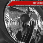 2005-2009 Ford Mustang S197 Factory Style Headlights (Matte Black Housing / Clear Lens)