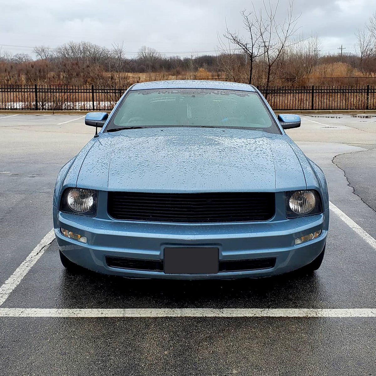 2005-2009 Ford Mustang S197 Factory Style Headlights (Matte Black Housing / Clear Lens)