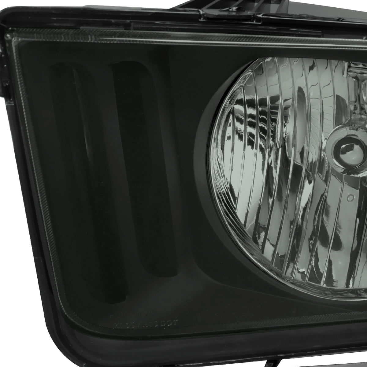 2005-2009 Ford Mustang S197 Factory Style Headlights (Matte Black Housing / Light Smoked Lens)