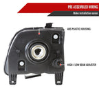 2005-2009 Ford Mustang S197 Factory Style Headlights (Matte Black Housing / Light Smoked Lens)