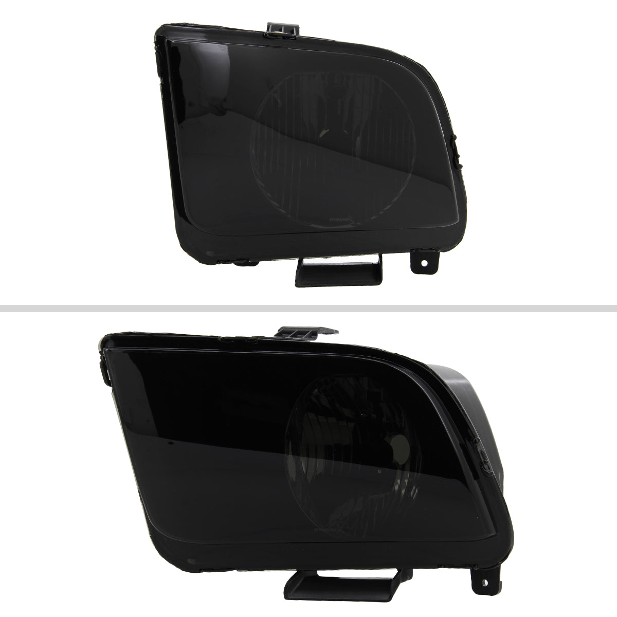 2005-2009 Ford Mustang S197 Factory Style Headlights (Black Housing / Smoked Lens)