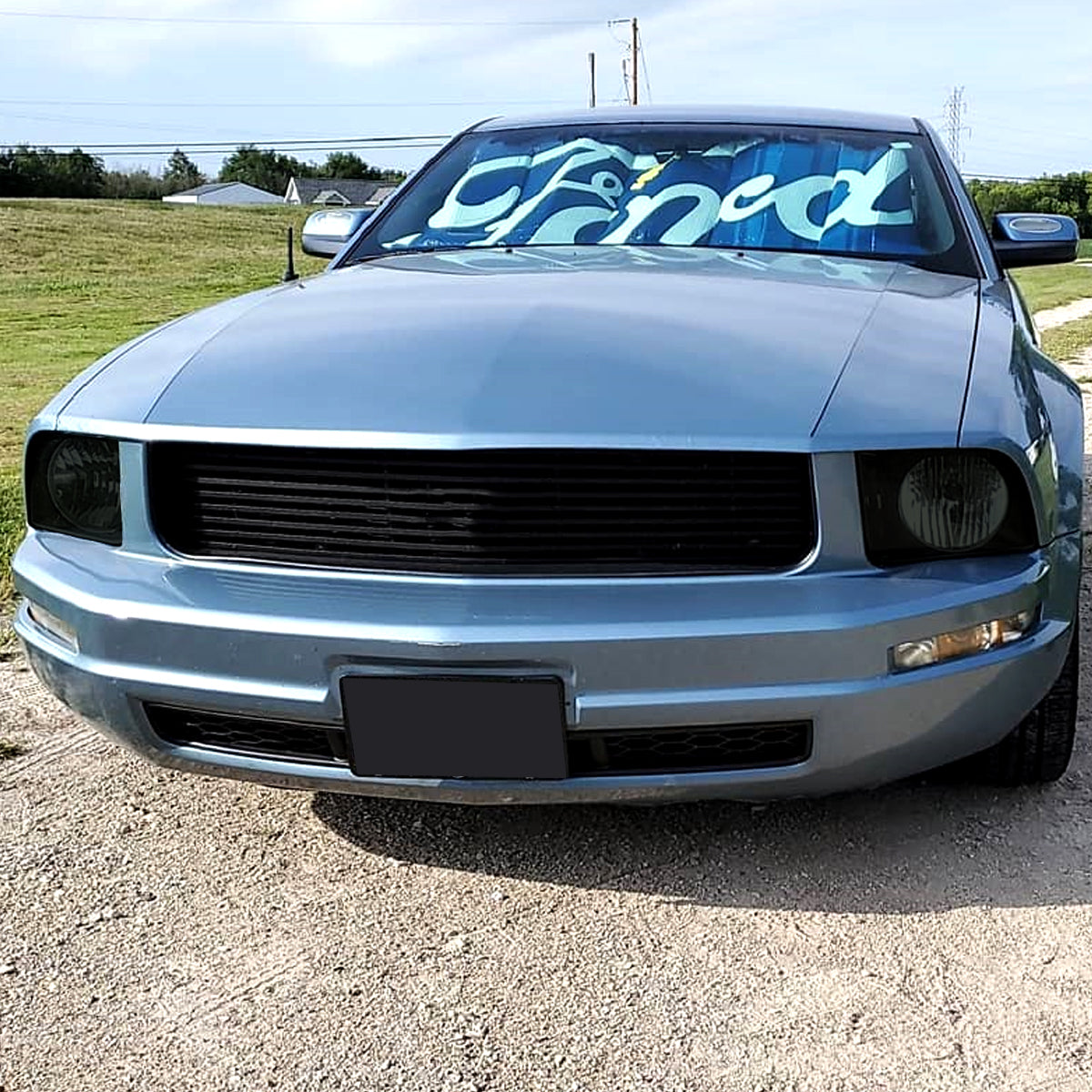2005-2009 Ford Mustang S197 Factory Style Headlights (Black Housing / Smoked Lens)
