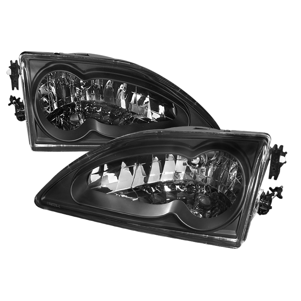 1994-1998 Ford Mustang SN95 Factory Style Headlights (Matte Black Housing / Clear Lens)