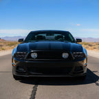 2010-2014 Ford Mustang S197 Full LED Projector Headlights Sequential Turn Signal Switchback DRL (Matte Black Housing / Clear Lens)