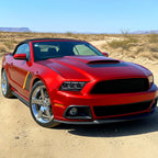 2010-2014 Ford Mustang S197 Full LED Projector Headlights Sequential Turn Signal Switchback DRL (Matte Black Housing / Clear Lens)