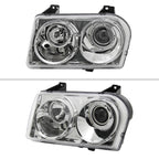 2005-2010 Chrysler 300 Base/LX/Touring Projector Headlights (Chrome Housing / Clear Lens)