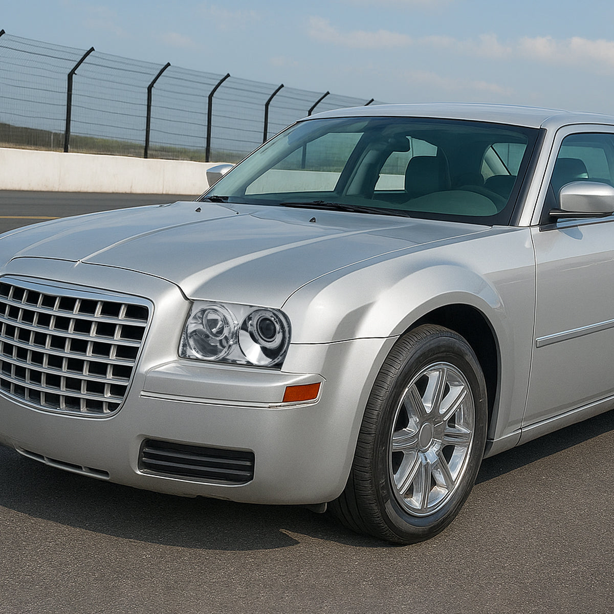 2005-2010 Chrysler 300 Base/LX/Touring Projector Headlights (Chrome Housing / Clear Lens)