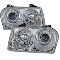 2005-2010 Chrysler 300 Base/LX/Touring Projector Headlights (Chrome Housing / Clear Lens)