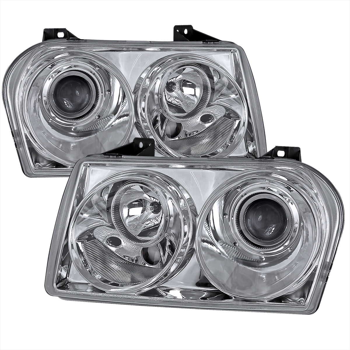 2005-2010 Chrysler 300 Base/LX/Touring Projector Headlights (Chrome Housing / Clear Lens)