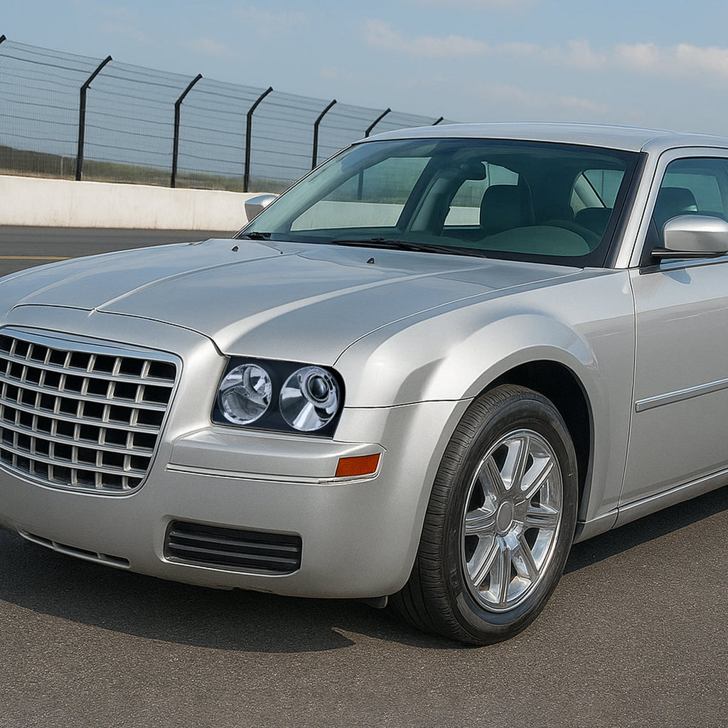 2005-2010 Chrysler 300 Base/LX/Touring Projector Headlights (Matte Black Housing / Clear Lens)