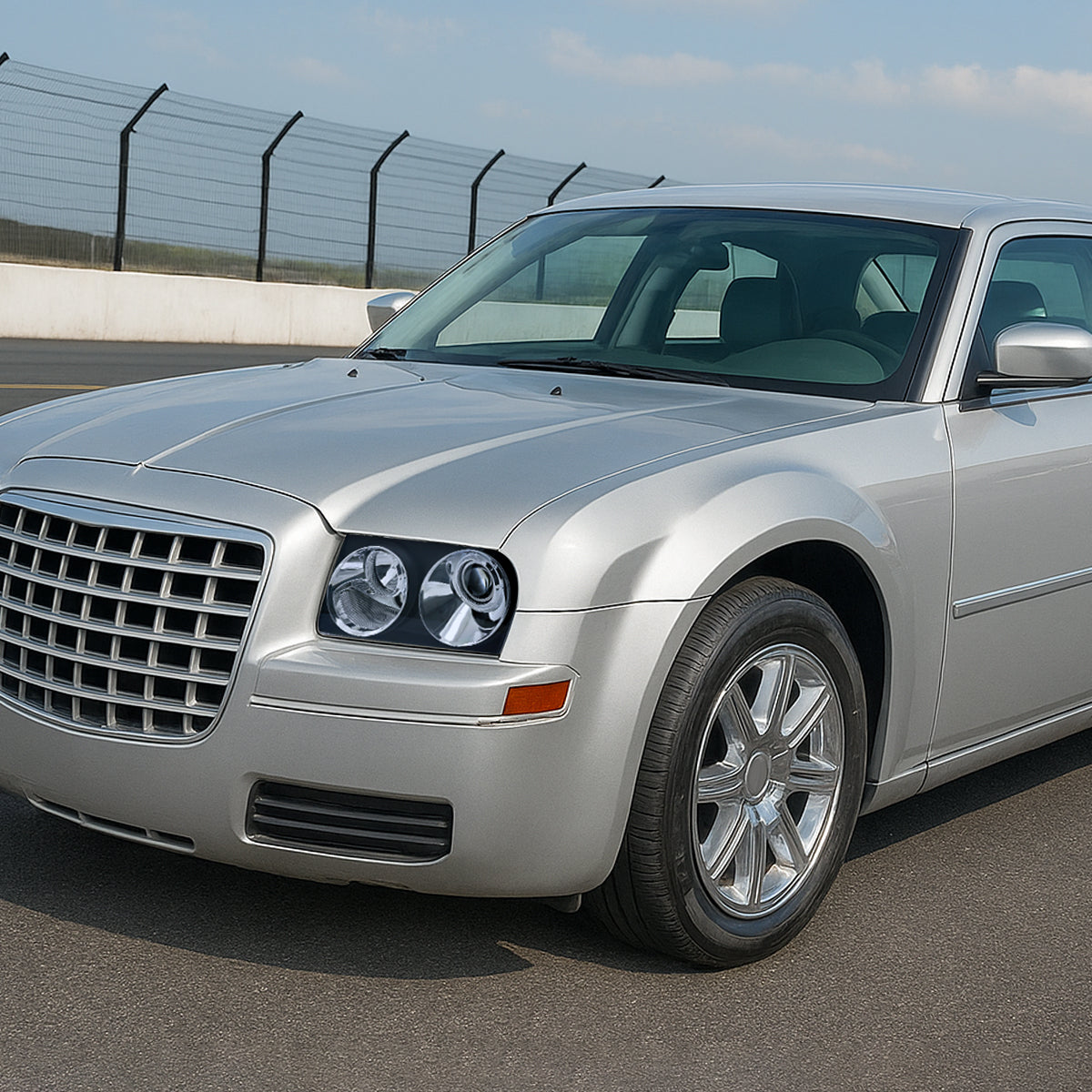 2005-2010 Chrysler 300 Base/LX/Touring Projector Headlights (Matte Black Housing / Clear Lens)