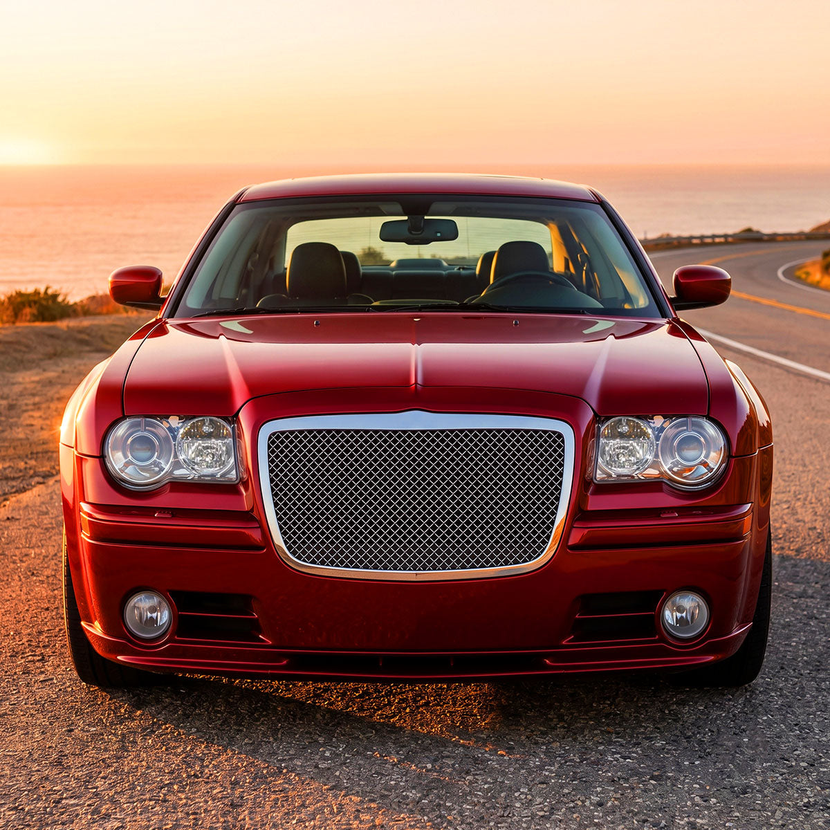 2005-2010 Chrysler 300 Factory Style Projector Headlights (Chrome Housing / Clear Lens)