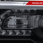 2005-2010 Chrysler 300 Projector Headlights w/ LED Light Strip (Glossy Black Housing / Smoked Lens)