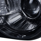 2005-2010 Chrysler 300 Projector Headlights w/ LED Light Strip (Glossy Black Housing / Smoked Lens)