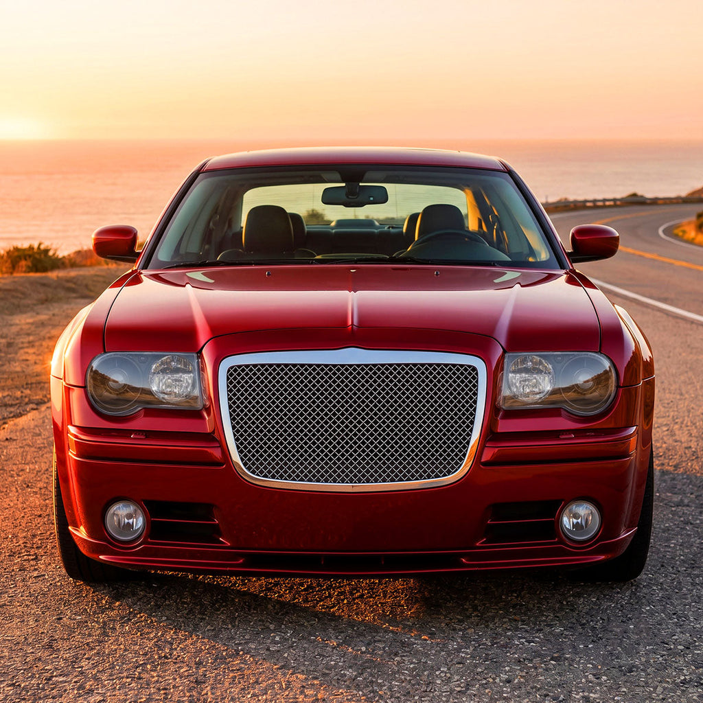 2005-2010 Chrysler 300 Factory Style Projector Headlights (Matte Black Housing / Clear Lens)