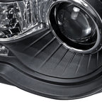 2005-2010 Chrysler 300 Projector Headlights w/ LED Light Strip (Matte Black Housing / Clear Lens)