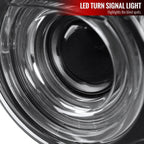 2015-2020 Dodge Challenger Dual Halo D2H Xenon Projector Headlights (Black Housing / Clear Lens)