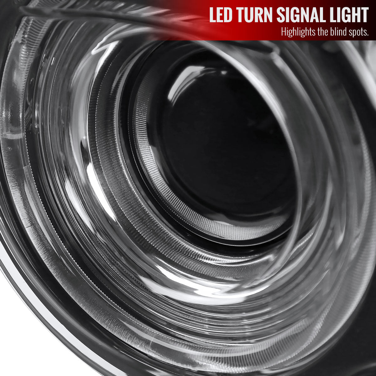 2015-2020 Dodge Challenger Dual Halo D2H Xenon Projector Headlights (Black Housing / Clear Lens)