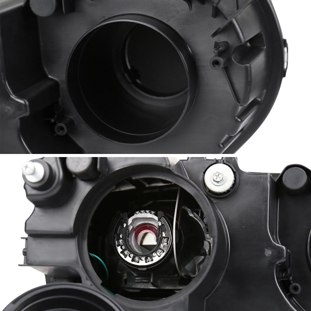 2015-2020 Dodge Challenger Dual Halo D2H Xenon Projector Headlights (Black Housing / Clear Lens)