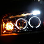 2005-2010 Dodge Charger LX Dual Halo Projector Headlights (Chrome Housing / Clear Lens)