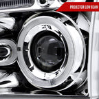 2005-2010 Dodge Charger LX Dual Halo Projector Headlights (Chrome Housing / Clear Lens)