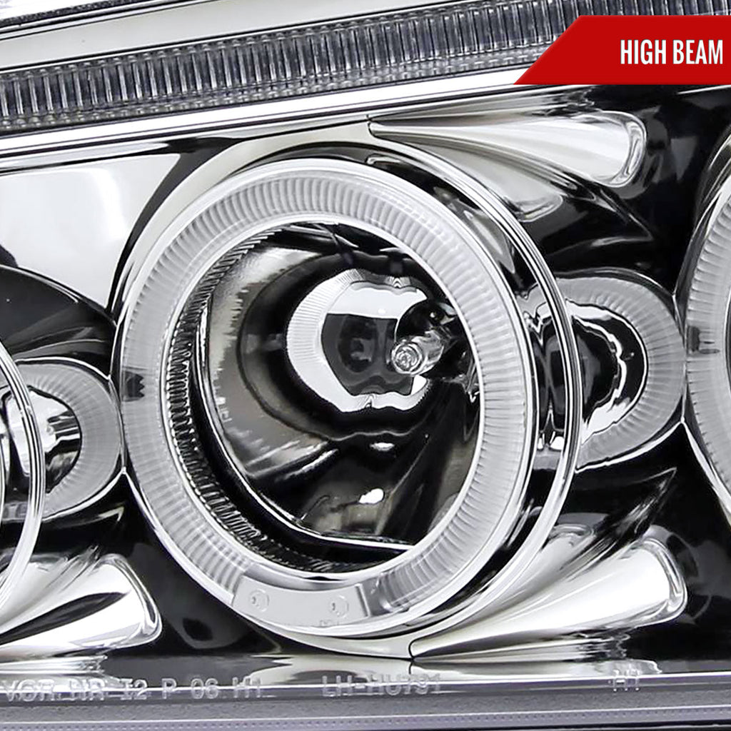 2005-2010 Dodge Charger LX Dual Halo Projector Headlights (Chrome Housing / Clear Lens)