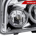 2005-2010 Dodge Charger LX Dual Halo Projector Headlights (Chrome Housing / Clear Lens)