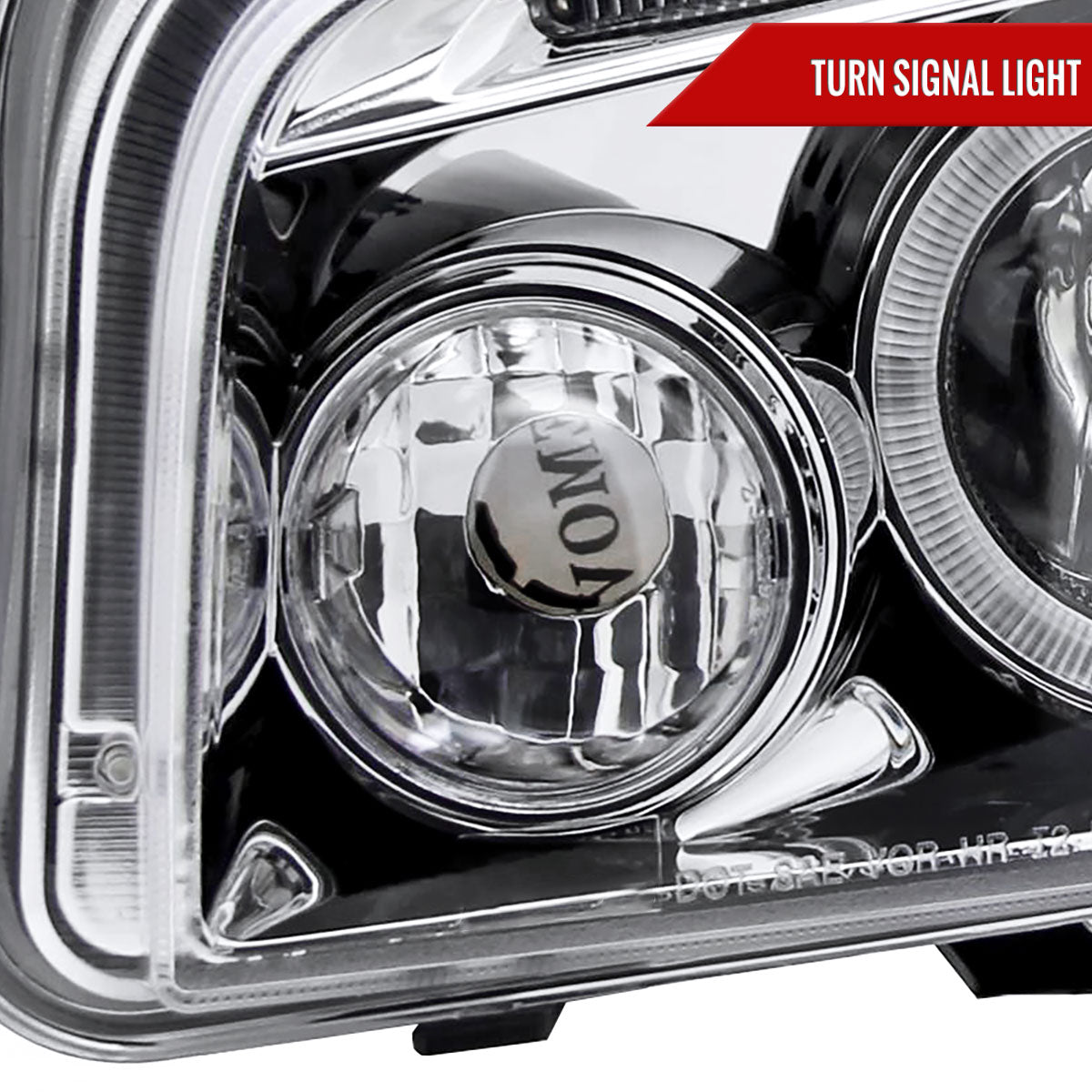 2005-2010 Dodge Charger LX Dual Halo Projector Headlights (Chrome Housing / Clear Lens)