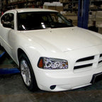 2005-2010 Dodge Charger LX Dual Halo Projector Headlights (Chrome Housing / Clear Lens)