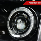 2005-2010 Dodge Charger LX Dual Halo Projector Headlights (Jet Black Housing / Clear Lens)