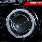 2005-2010 Dodge Charger LX Dual Halo Projector Headlights (Glossy Black Housing / Smoked Lens)