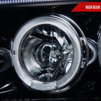 2005-2010 Dodge Charger LX Dual Halo Projector Headlights (Glossy Black Housing / Smoked Lens)