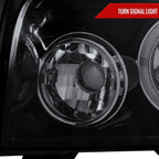 2005-2010 Dodge Charger LX Dual Halo Projector Headlights (Glossy Black Housing / Smoked Lens)