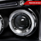 2005-2010 Dodge Charger LX Dual Halo Projector Headlights (Matte Black Housing / Clear Lens)