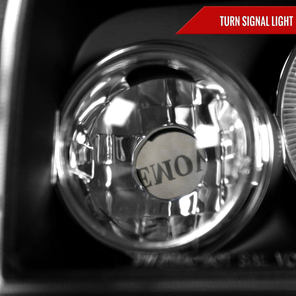 2005-2010 Dodge Charger LX Dual Halo Projector Headlights (Matte Black Housing / Clear Lens)