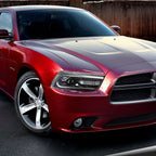 2011-2014 Dodge Charger LD D2H Xenon Projector Headlights w/ LED C Strip & Sequential LED Turn Signal Lights (Black Housing / Clear Lens)