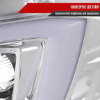 2015-2023 Dodge Charger LD LED Strip Projector Headlights w/ LED Sequential Turn Signal (Chrome Housing / Clear Lens)