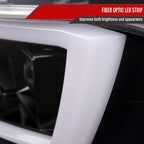 2015-2023 Dodge Charger LD LED Strip Projector Headlights w/ LED Sequential Turn Signal (Jet Black Housing / Clear Lens)