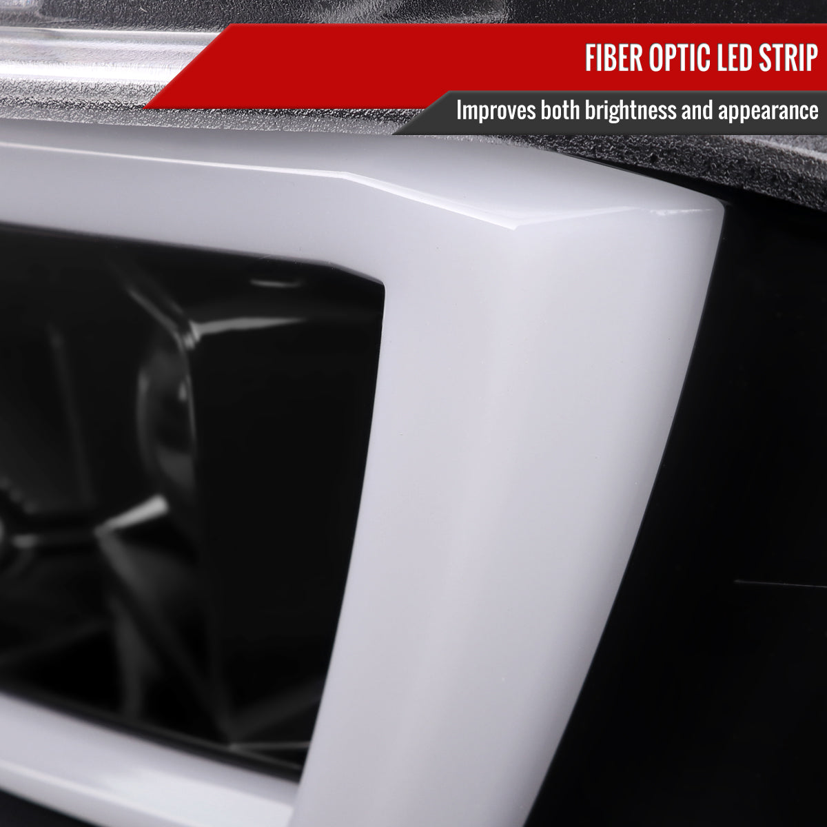 2015-2023 Dodge Charger LD LED Strip Projector Headlights w/ LED Sequential Turn Signal (Jet Black Housing / Clear Lens)